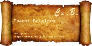 Cserei Brigitta névjegykártya