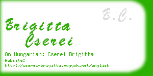 brigitta cserei business card